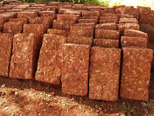 Decorative partition wall using laterite blocks
